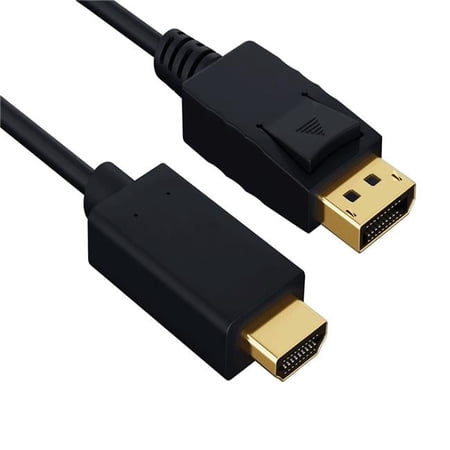 3 ft. Gold Plated Premium DisplayPort 1.2 to 4K HDMI Male to Male Cable - Black