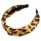 thumbnail image 1 of Diademas anudadas con patrón de leopardo, diadema para mujer, aro para el pelo, marrón, 1 of 7