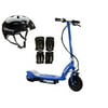 Razor E100 Motorized 24V Electric Scooter (Blue) with Helmet, Elbow & Knee Pads