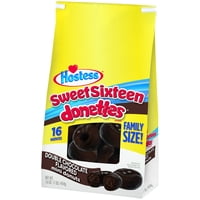 Hostess Double Chocolate Sweet 16 - 16oz Bag Donuts
