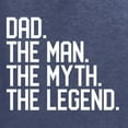 thumbnail image 5 of Wild Bobby, Dad The Man The Myth The Legend Father's Day Mens Long Sleeve Shirt, Vintage Heather Navy, Large, 5 of 6