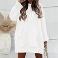 thumbnail image 2 of Comdrip Long Hoodies for Women, Women Hoodies Dress Casual Oversized Long Sleeve Sweatshirts Tops with Pockets Hooded Pullover Sweatshirts Tunic Sweatshirts for Women Blue 2XL, 2 of 7