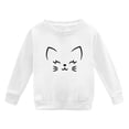 thumbnail image 3 of WOYY Big Girls Sweatshirt Cute Cartoon Cat Print -Lined Pullover Long Sleeve Top, 3 of 3