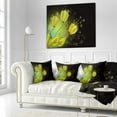 thumbnail image 3 of Designart Golden Flowers Greeting Card - Floral Throw Pillow - 16x16, 3 of 5