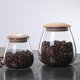 thumbnail image 3 of Boîte de rangement en verre avec couvercle en bois, bocal de cuisine en verre transparent pour haricots, riz, confitures, biscuits, bonbons, 3 of 4