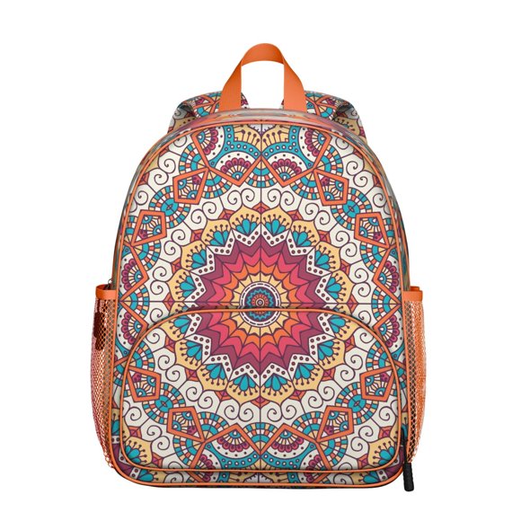Mystic Spiritual Students Backpack - Yoga Mandala Design with Peace Serenity and Healing Pattern, Comfortable Adjustable Straps for Developing Students