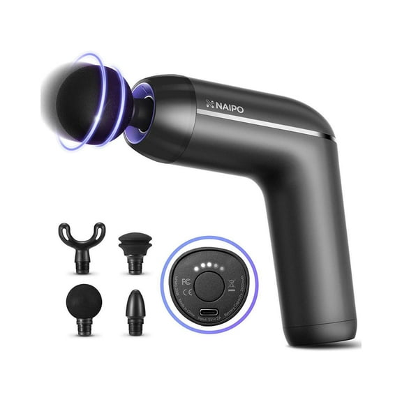 Massage Gun 5 Adjustable Speeds Low Noise Super-Capacity Battery for Athletes, Professional Percussion Body Muscle Massage Gun Great Gift NPMG-2008