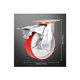 thumbnail image 2 of Llanta Industrial Pu 6x2 Freno Total, Soporta Hasta 450kg rojo plata, 2 of 5