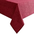 thumbnail image 1 of SHILIU-Faux Linen Rectangle Tablecloth - Wrinkle Free Washable Table Cloth for Kitchen, Dining Room Durable Table Cover for Holiday, Party, Farmhouse, Red, 52 X 70 Inches, 1 of 4