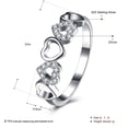 thumbnail image 3 of Hearts Anniversary Wedding Band Ring Sterling Silver Cz Women Ginger Lyne Collection 8, 3 of 5