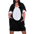 thumbnail image 1 of Penguin Tuxedo - Funny Halloween Costume - Halloween Shirt Loose Pocket Dress dress for woman bandage dress, 1 of 7
