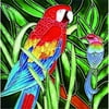 En Vogue B-24 Rainbow Parrot - Decorative Ceramic Art Tile - 8 in. x 8 in.