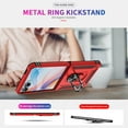 thumbnail image 3 of Dteck for Samsung Galaxy Z Flip 7 Case with Screen Protector & Ring Stand, Shockproof Flip Phone Case for Galaxy Z Flip 7 5G [Support Magnetic Car Mount], Red, 3 of 8