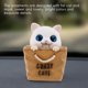 thumbnail image 3 of Adornos de resina con forma de gato que mueve la cabeza de dibujos animados lindos Decoraciones creativas para el interior del automóvil Adornos de resina con forma de gato para automóvil, 3 of 5