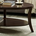 Roundhill Furniture Perth Contemporary Wood Oval Coffee Table in