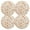 Orange, variant on Ryvnso Small Floral Round Plate Mats Dining Table Placemat Set of 4 for Holiday Decoration