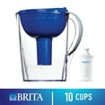 thumbnail image 1 of Brita Pacifica Water Filter Pitcher with 1 Replacement Filter, Blue, 10 Cup, 1 of 7