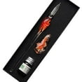 thumbnail image 2 of Aonity 1*Crystal Pen， 10Ml Floral Vintage Glass Dip Pen Elegant Pen for Ink Writing Orange 3 Piece Set with Gift Box Ideal for Calligraphy and Artwork, 2 of 5