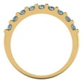 thumbnail image 5 of 0.63 ctw Wedding Band for Women - 18K Yellow Gold Blue Moissanite Stackable Eternity Ring, 5 of 6