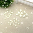 thumbnail image 2 of 100Pcs Ivory Colour Drop Pearl Flatback Oval Rhinestone Beads Water Imitation DIY Pearls-scrapbooking, 2 of 5
