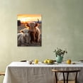 thumbnail image 3 of ADALE Highland Cow Canvas Wall Art Farmhouse Wall Decor Rustic Farm Animal Painting Cattle Picture Prints for Bathroom Kitchen Decor Framed 16x24 Inch, 3 of 6