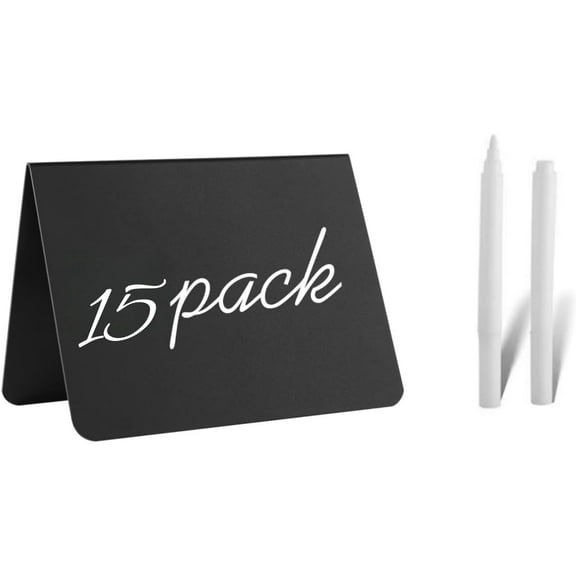 15 Pack 4"x3"Mini Chalkboard Signs for Chalk Sign for Food - Party - Buffet - Table Sign Chalkboard - Wedding - Bakery - Small