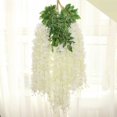 thumbnail image 1 of 10 unidades, flor de glicina simulada, cadena de flores de frijol violeta, flor de seda de plástico colgante, planta decorativa, flor de techo, 1 of 2