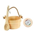 thumbnail image 2 of Cubo y cucharón para sauna, accesorios para sauna, estable, de alta calidad, multifuncional, de alta calidad con termómetro e higrómetro, cubo de made, 2 of 8