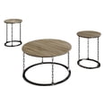 thumbnail image 3 of Castle Place Classic 3- Pieces Coffee Table Set, Brown Oak, 3 of 12