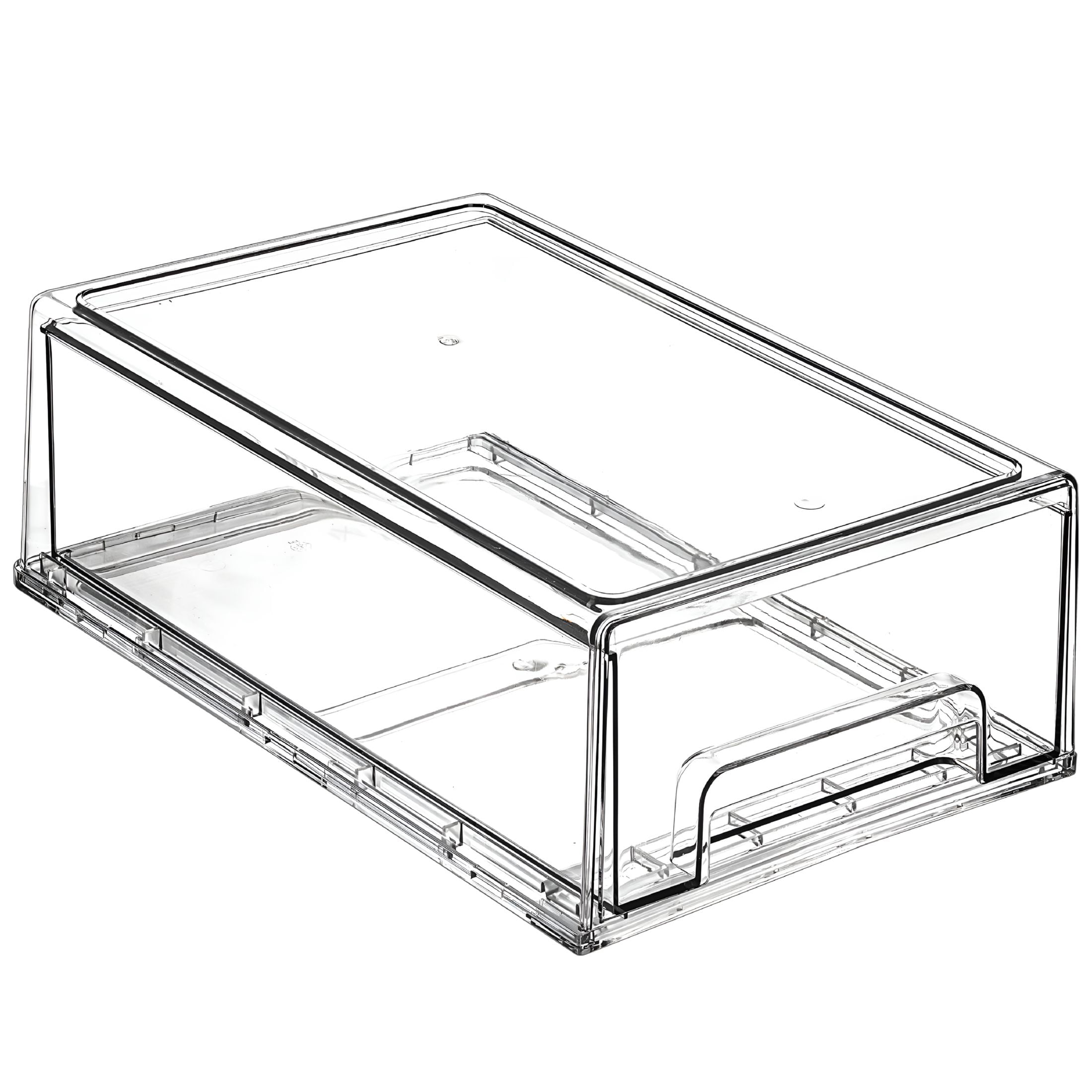 ACDANC 2026 New Fridge Drawers-Clear Stackable Pull Out Refrigerator Organizer Bins Refrigerator Storage Containers- Food Storage Containers for Kitchen,Refrigerator,Freezer&Vanity (2 Pack | Large)