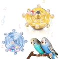 thumbnail image 1 of shiyou-2 Pack Natural Wood Parrot Toys with Spinner Wheels - Interactive Bird Cage Accessories for Chewing, Exercise & Foraging, Colorful Spinning Rattles for Conures, Cockatiels, Parakeets, 1 of 4