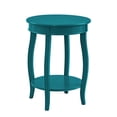 thumbnail image 6 of Linon Wren 18.5" Round Accent End Table with Shelf in Teal Blue Painted Wood, 6 of 6