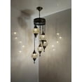thumbnail image 6 of Angora Elif 5 Globe Hanging Turkish Lamp | Turkish Moroccan Chandelier Lamps (47.24"), 6 of 8