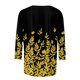 thumbnail image 4 of Top de verano casual para mujer SCZ manga de siete cuartos estampado floral naranja 5xl, 4 of 4