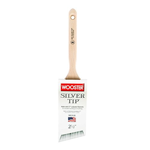 Wooster Silver Tip Angled Sash Paintbrush - Polyester Bristles - 2-1/2 Inch