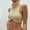 Khaki, variant on SNKSDGM Female Summer Tank Tops for Women 2025 Plus Size Tank Tops for Women Trendy Summer Slim fit Ribbed Knit Shoulderless Top for Women High Neck and Sultry Bralette L