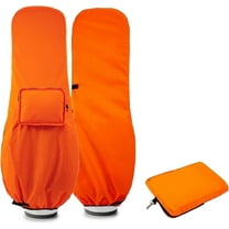 YXMEIGUO Golf Bag Cover, Golf Bag Travel Rain Cover, Waterproof Storage Protector for Golf Clubs, Durable Golfbag Club Covers, Orange