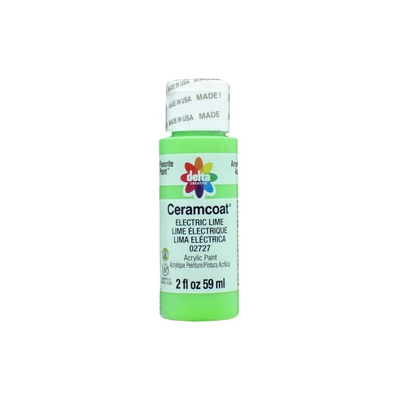 Delta Ceramcoat Acrylic Paint 2oz-Electric Lime