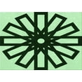 thumbnail image 1 of Ahgly Tapis Rectangulaire Lavable en Machine Intérieur Transitionnel Vert Forêt Foncé, 3 Pieds x 5 Pieds, 1 of 7