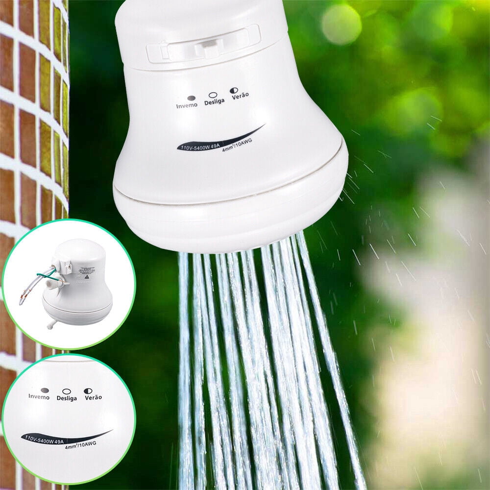 JahyShow 110V 5400W Electric Shower Head Instant Hot Water Bath Heater Boiler Tool Showe