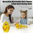 thumbnail image 2 of Jubilant 10Pcs/Set Yellow Duck Russian Nesting Doll 10 Layers Handmade Wooden Matryoshka Animal Stacking Toy Desktop Figurine Decoration Birthday Gift, 2 of 7