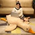 thumbnail image 1 of Almohada de peluche LOWEMN con forma de ganso gigante, 180 cm, color marrón, 1 of 6