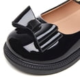 thumbnail image 5 of JAJAHO Girls Mary Jane Flats Dress Shoes Bow Pearl Pu Leather Hook And Loop Kids School Uniform Shoes Wedding Party Footwear 2-13Y, 5 of 9