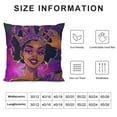 thumbnail image 5 of Nawypu Afro Black Girl with Purple Hair Hold Pillow (No Insert Include) Double Side Design Bolster Pillowcase,for Car,Cushion Couch,Sofa,Bed Cover Home Decorative Cushion Cover, 5 of 5