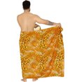 thumbnail image 4 of HAPPY BAY Men's Regular Swimwear Sarong Long Pareo Beach Wrap One Size Orange, Animal Skin Summer Vacation Aloha, 4 of 5