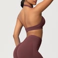 thumbnail image 6 of Wensltd Women Solid Color Seamless Tank Top Halter Neck Push Up Breathable Yoga Fitness Gym Workout Tops Brown, 6 of 9