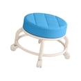 thumbnail image 3 of Taburete de pedicura Gloria, Asiento rodante bajo, redondo, Fácil de mover, Azul oscuro, 3 of 9
