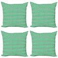 thumbnail image 1 of Abstract Geometry Throw Pillow Cushion Case Pack of 4, Classical Concept of Diamond Shaped Items Argyle Inspired Details, Modern Accent Double-Sided Print, 4 Sizes, Green and White, by Ambesonne, 1 of 2