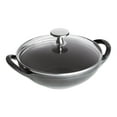 thumbnail image 1 of STAUB Specialities Mini Wok en Fonte 16 cm / 6.5 Pouces, Gris Graphite, 1 of 2