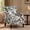 Cream‑white base with multi‑color butterfly print, variant on Upholstered Accent Chair, Modern Farmhouse Armchair with Nailhead Trim, Turned Solid Wood Legs, Comfy Single Sofa Chair for Living Room Bedroom Guest Room, Multiple Patterns Available